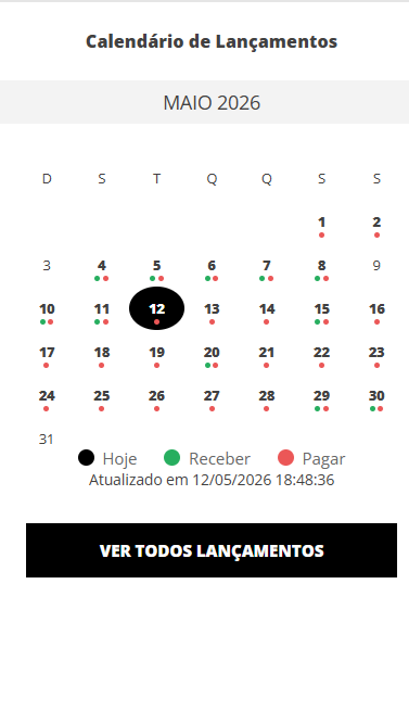 Calendário de lançamentos MEI